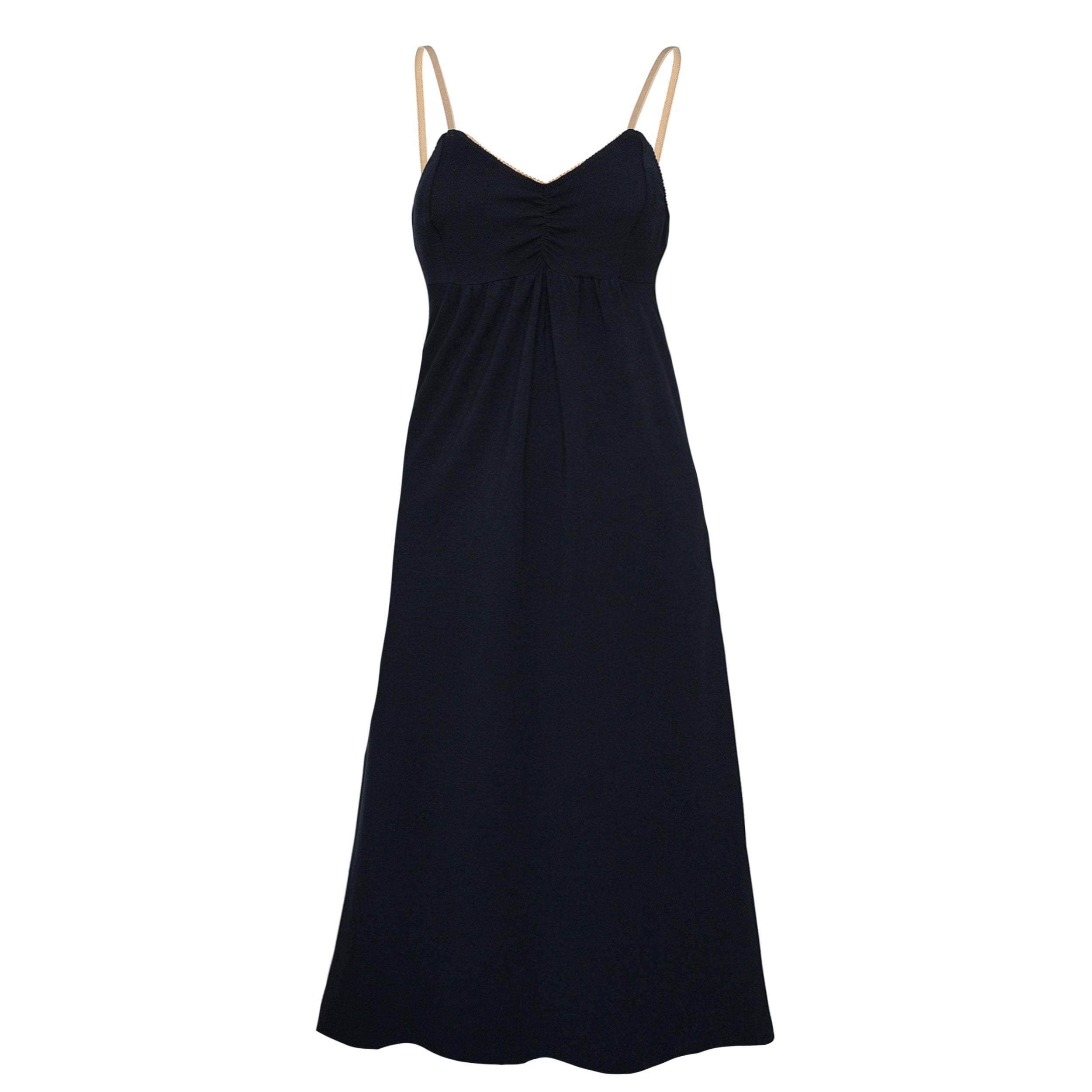 MIDI Cotton BLACK Nightie