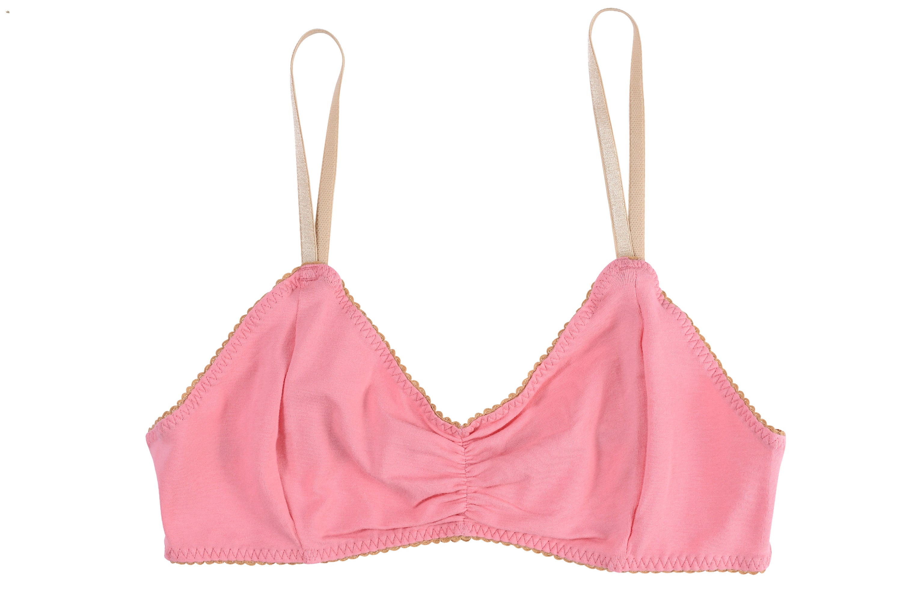 Cotton PEACHY PINK Bralette