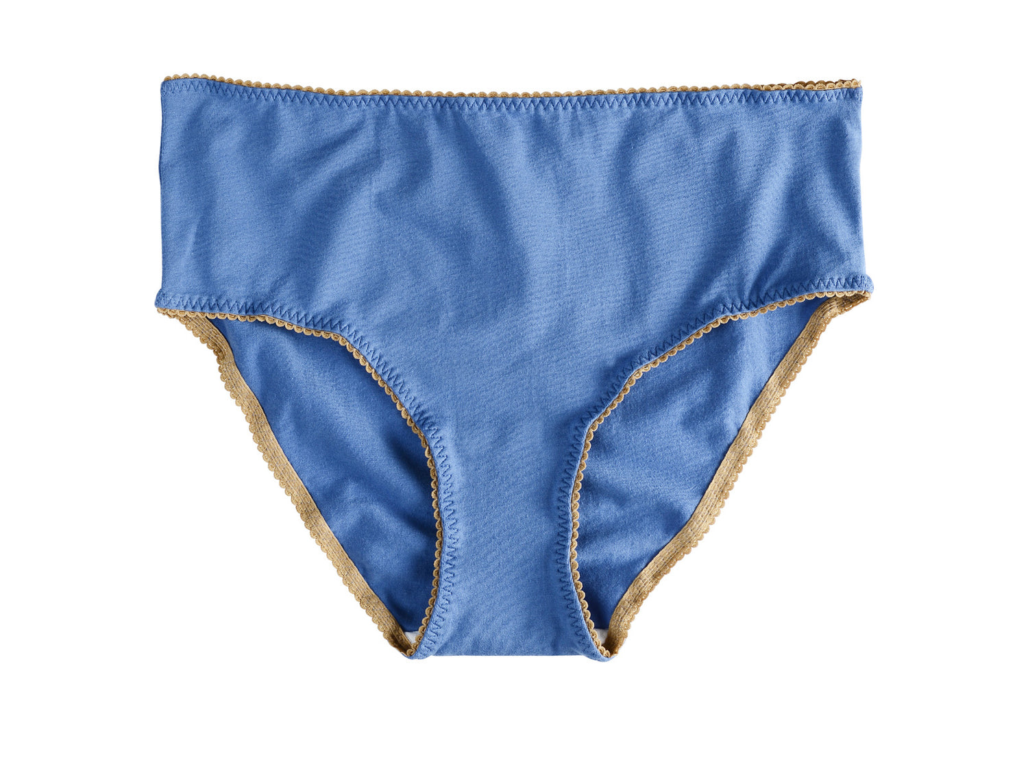 Cotton STEEL BLUE High Waisted Bottoms